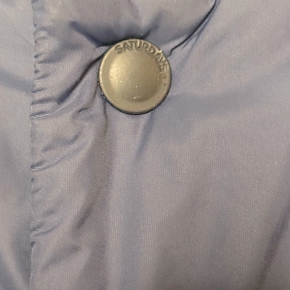 Saturdays Surf NYC Khari Navy Blue Reversible Quilted Nylon Puffer Coat Jacket L - Picture 9 of 10